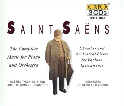 Tacchino, Ricci, Luxembourg Rs & Camille Saint-Saëns (1835-1921) - Complete Music For Piano And O (3 CDs)