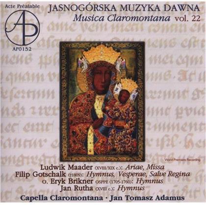 Capella Claromontana/ Lubaszka/ & Maader/ Brikner/ Gottschalk - Musica Claromontana Vol. 22