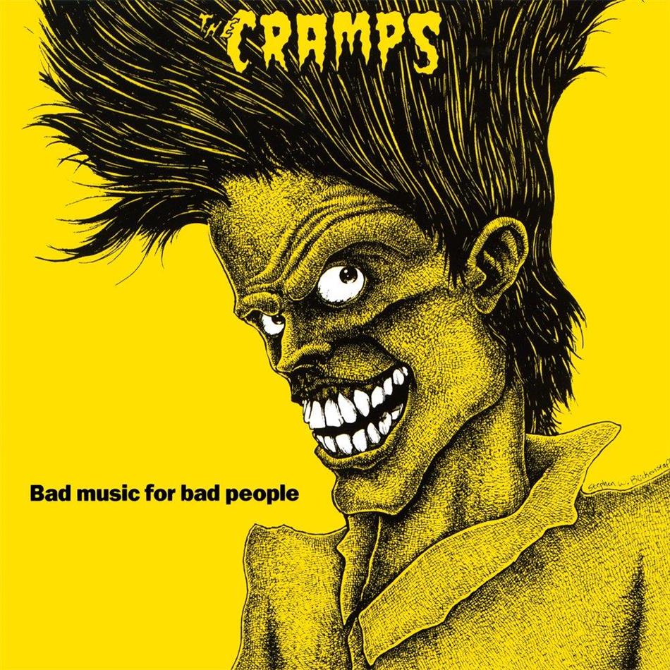 T-shirt The Cramps “Bad Music For Bad People” – Coton Jaune Vif, Coupe Régulière