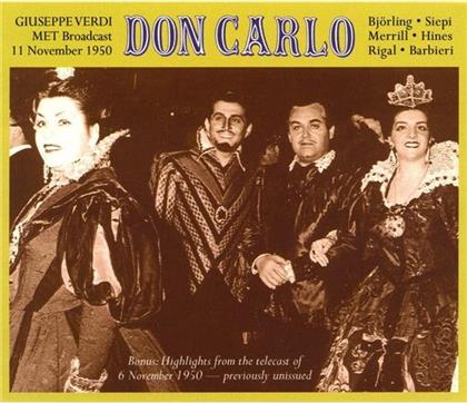 Bjoerling, Siepi, Merrill & Giuseppe Verdi (1813-1901) - Don Carlo+ Bonus Tracks Teleca (3 CD)