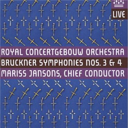 Jansons Mariss / Royal Concertgebouw Orc & Anton Bruckner (1824-1896) - Sinfonie Nr3, Nr4 Romantische (2 Hybrid SACDs)