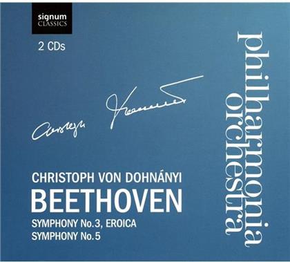Dohnany / Philharmonia Orchestra & Ludwig van Beethoven (1770-1827) - Symphonies No. 3 & 5 (2 CDs)
