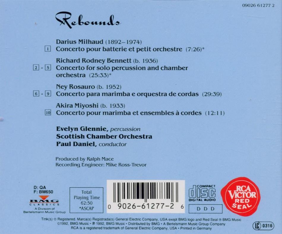 Rebounds - Concertos For Percussion by Evelyn Glennie & --- - CeDe.com