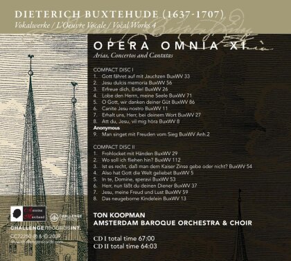 Ton Koopman & Dietrich Buxtehude (1637-1707) - Opera Omnia VII Vokalwerke 4 (2 CDs)