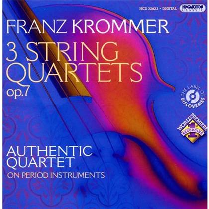 Authentic Quartet & Franz Vincenz Krommer - Quartett Op7/1-3