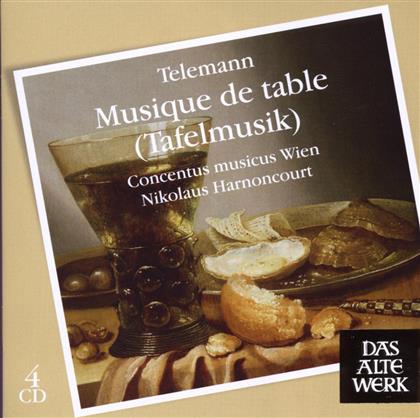 Georg Philipp Telemann (1681-1767), Nikolaus Harnoncourt & Concentus Musicus Wien - Tafelmusik (4 CDs)