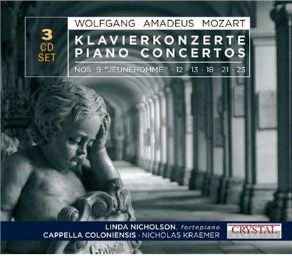 Linda Nicholson & Wolfgang Amadeus Mozart (1756-1791) - Klavierkonzerte (3 CD)
