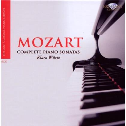 Klára Würtz & Wolfgang Amadeus Mozart (1756-1791) - Sämtliche Klaviersonaten (5 CDs)