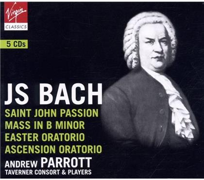 Andrew Parrott & Johann Sebastian Bach (1685-1750) - Johannes-Passion / Messe In B (5 CD)