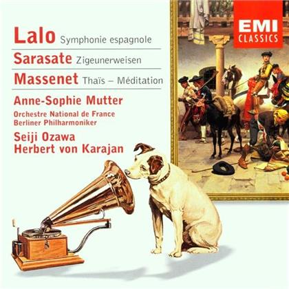 Édouard Lalo (1823-1892), Sarasate, Jules Massenet (1842-1912), Seiji Ozawa & Anne-Sophie Mutter - Symphonie Espagnole / Zigeunerweisen / Thais - Meditation