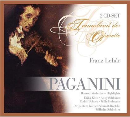 Schock / Rosskurth / Schlemm & Franz Lehar (1870-1948) - Paganini, Bonus Tracks Frieder (2 CDs)