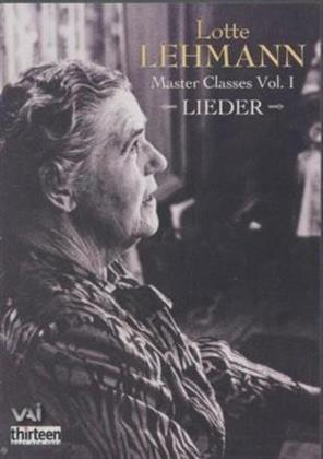 Lotte Lehmann - Master Classes Vol. 1 (VAI Music)