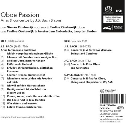 Pauline Oostenrijk & Johann Sebastian Bach (1685-1750) - Oboe Works (2 CDs)