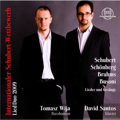 Wija Tomasz / Santos David & Schubert / Schönberg / Brahms / Busoni - Int. Schubert-Wettbewerb - Liedduo 2009
