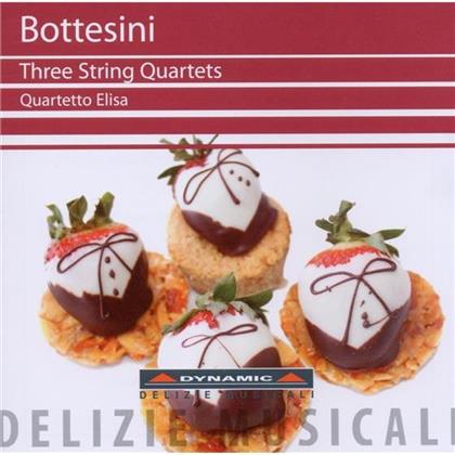 Quartetto Elisa & Giovanni Petronius Bottesini (1821 - 1889) - Streichquartette B-Dur Op2,1/Op3,2/Op4,3