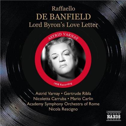 Rescigno Nicola / Varnay / Carlin & Raffaello De Banfield - Lord Byron's Love Letter