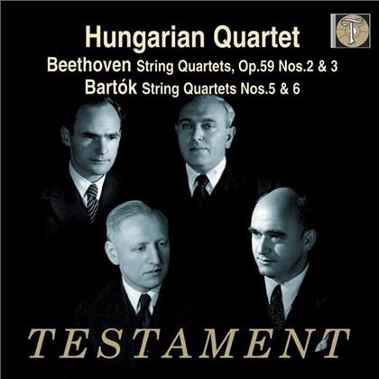 Hungarian Quartett & Ludwig van Beethoven (1770-1827) - Streichquartett Nr2 & Nr3 Op59 (2 CDs)