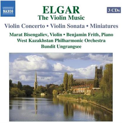 Bisengaliev / Ungranzee / Kazakhstan Po & Sir Edward Elgar (1857-1934) - Violinkonzert / Violin-Werke (3 CDs)