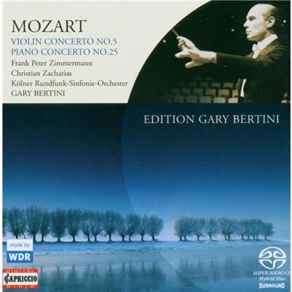 Zimmermann / Zacharias & Wolfgang Amadeus Mozart (1756-1791) - Violkonzert 5 / Klavkonzert 25 (SACD)
