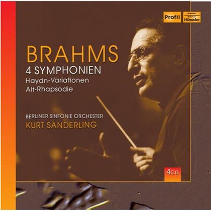 Berliner Sinfonie Orchester & Johannes Brahms (1833-1897) - 4 Symphonien (4 CDs)
