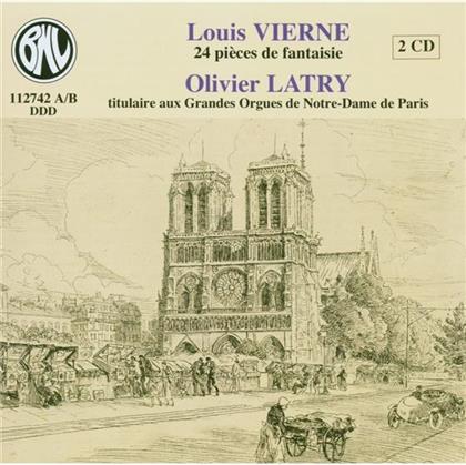 Latry / Orgel Notre-Dame Paris & Louis Vierne (1870-1937) - Pieces De Fantaisie (24) Op51 (2 CDs)