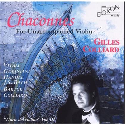 Gilles Colliard & Vitali / Geminiani / Colliard - Chaconnes Unacc. Violin