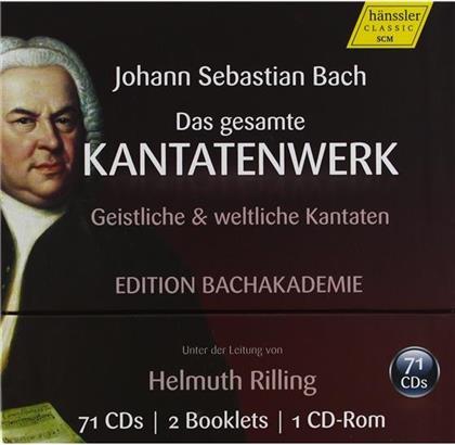 Johann Sebastian Bach (1685-1750) & Helmuth Rilling - Das Gesamte Kantatenwerk - Geistliche & Weltliche Kantaten - Edition Bachakademie (71 CDs)