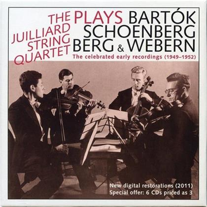 Juilliard String Quartet, Béla Bartók (1881-1945), Alban Berg (1885-1935), Arnold Schönberg (1874-1951), Anton von Webern (1883-1945), … - Celebrated Early Recordings (1949-1952) (6 CDs)