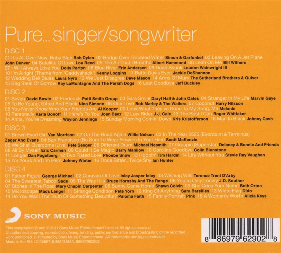 Pure... Singer Songwriters (Sony) (4 CDs) CeDe.ch
