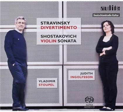 Ingolfsson Judith / Stoupel Vladimir, Strawinsky / Schostakowitsch & Strawinsky / Schostakowitsch - Divertimento / Violin Son Op.134 (SACD)