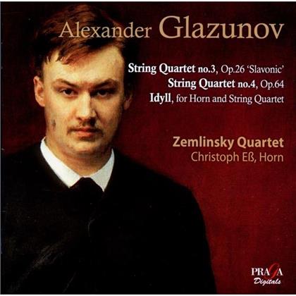 Hess Christoph / Zemlinsky Quartet & Alexander Konstantinowitsch Glasunow (1865-1936) - Idylle, Quartett Nr3, Nr4