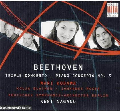 Kodama Mari / Blacher / Moser / Nagano & Ludwig van Beethoven (1770-1827) - Triple Concerto / Piano Concerto