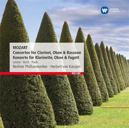 Leister, Pieska, Wolfgang Amadeus Mozart (1756-1791), Herbert von Karajan & Berliner Philharmoniker - Konzerte F. Klar.,Oboe,Fagott