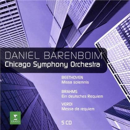 Barenboim Daniel / Chicago So & Beethoven / Brahms / Verdi - Missa Solemnis / Deutsches Requ. / M.D.R (5 CDs)
