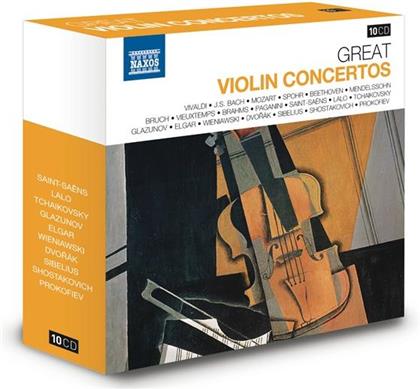 --- & --- - Great Violin Concertos (Naxos) (10 CDs)