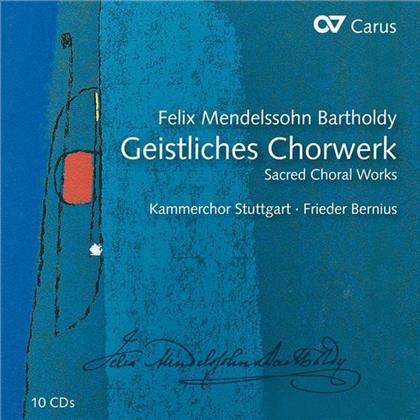Bernius Frieder / Kammerchor Stuttgart & Felix Mendelssohn-Bartholdy (1809-1847) - Geistliches Chorwerk (10 CDs)