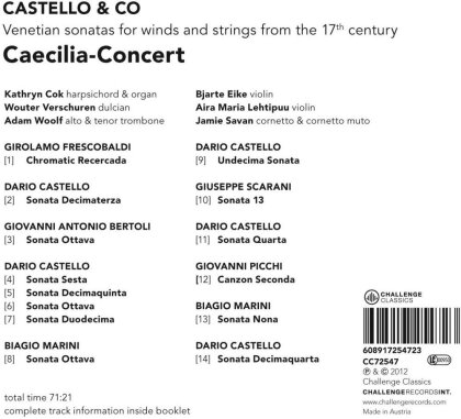 Caecilia-Concert & Dario Castello (1600-1644) - Castello & Co - Venetian Sonatas