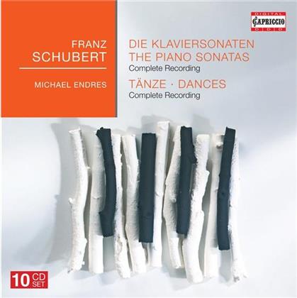 Michael Endres & Franz Schubert (1797-1828) - Klaviersonaten/Tänze/Walzer/Ecoss. (10 CDs)