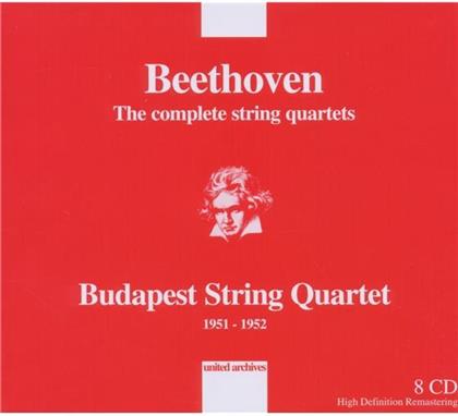 Budapest String Quartet & Ludwig van Beethoven (1770-1827) - Komplette Streichquartette (8 CDs)