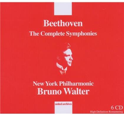 New-York Po, Bruno Walter & Ludwig van Beethoven (1770-1827) - Kompletten Sinfonien (6 CDs)