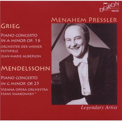 Pressler Menahem/Vienna Opera & Grieg Edvard/Mendelssohn - Piano Concertos A Minor Op. 16