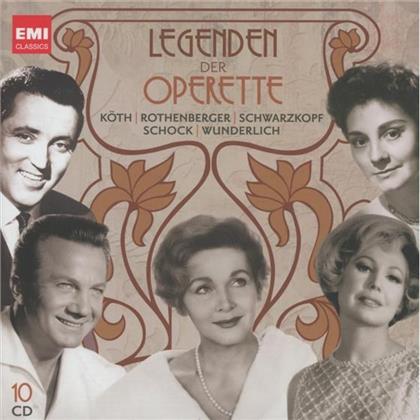 Rothenberger Anneliese /Wunderlich/Koeth & Strauss / Kalman / Lehar / + - Legenden Der Operette (10 CDs)
