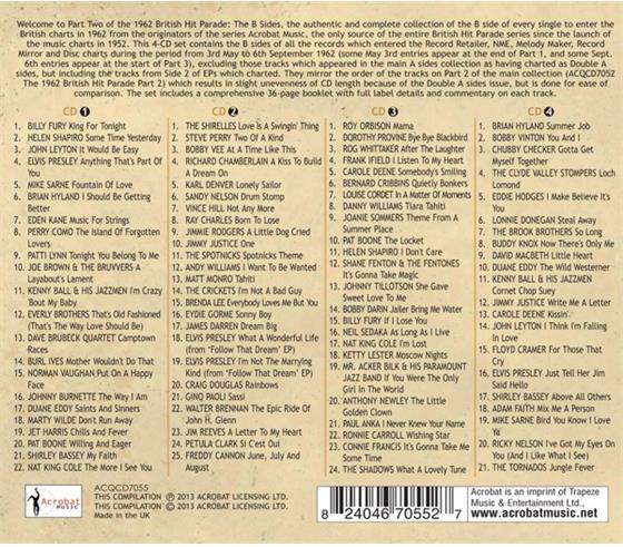 British Hit Parade 1962 - Various - B-Sides Part 2 (4 CDs) - CeDe.ch