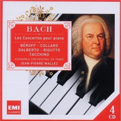 Johann Sebastian Bach (1685-1750), Jean-Pierre Wallez, Jean Philippe Collard, Michel Dalberto, Gabriel Tacchino, … - Klavierkonzerte (4 CD)