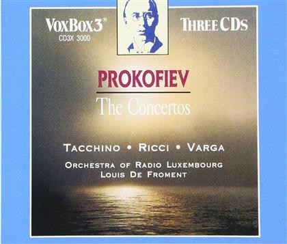 Tacchino - Ricci - Varga & Serge Prokofieff (1891-1953) - Prokofiev: Sämtliche Konzerte (3 CD)