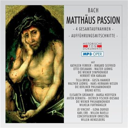 Kittel Bruno / Mengelberg Willem & Johann Sebastian Bach (1685-1750) - Matthäus Passion Mp3 (2 CDs)