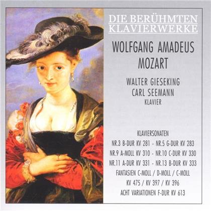 Gieseking Walter / Seemann Carl & Wolfgang Amadeus Mozart (1756-1791) - Die Berühmten Klavierwerke (2 CDs)