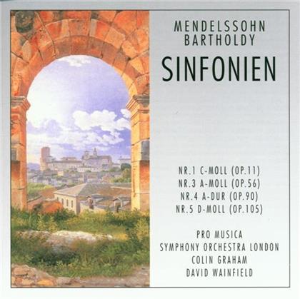 Graham Colin / Wainfield David / Pro Mus & Felix Mendelssohn-Bartholdy (1809-1847) - Sinfonien 1, 3, 4, 5 (2 CDs)