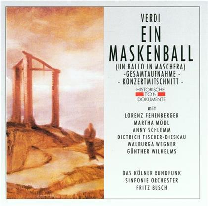 Busch Fritz / Kölner Rfso & Giuseppe Verdi (1813-1901) - Ein Maskenball (2 CDs)