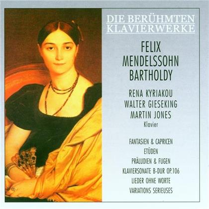 Kyriakou Rena / Gieseking Walter / Jones & Felix Mendelssohn-Bartholdy (1809-1847) - Die Berühmten Klavierwerke (2 CDs)